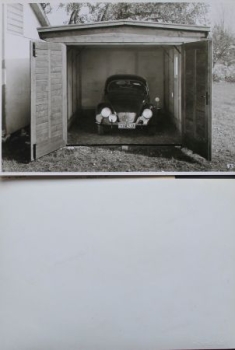 Volkswagen Beetle RUKU-Garage 1951 two Factoryphotos + letter (9505)